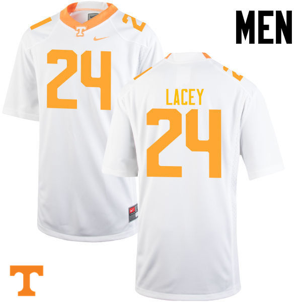 Men #24 Michael Lacey Tennessee Volunteers College Football Jerseys-White
